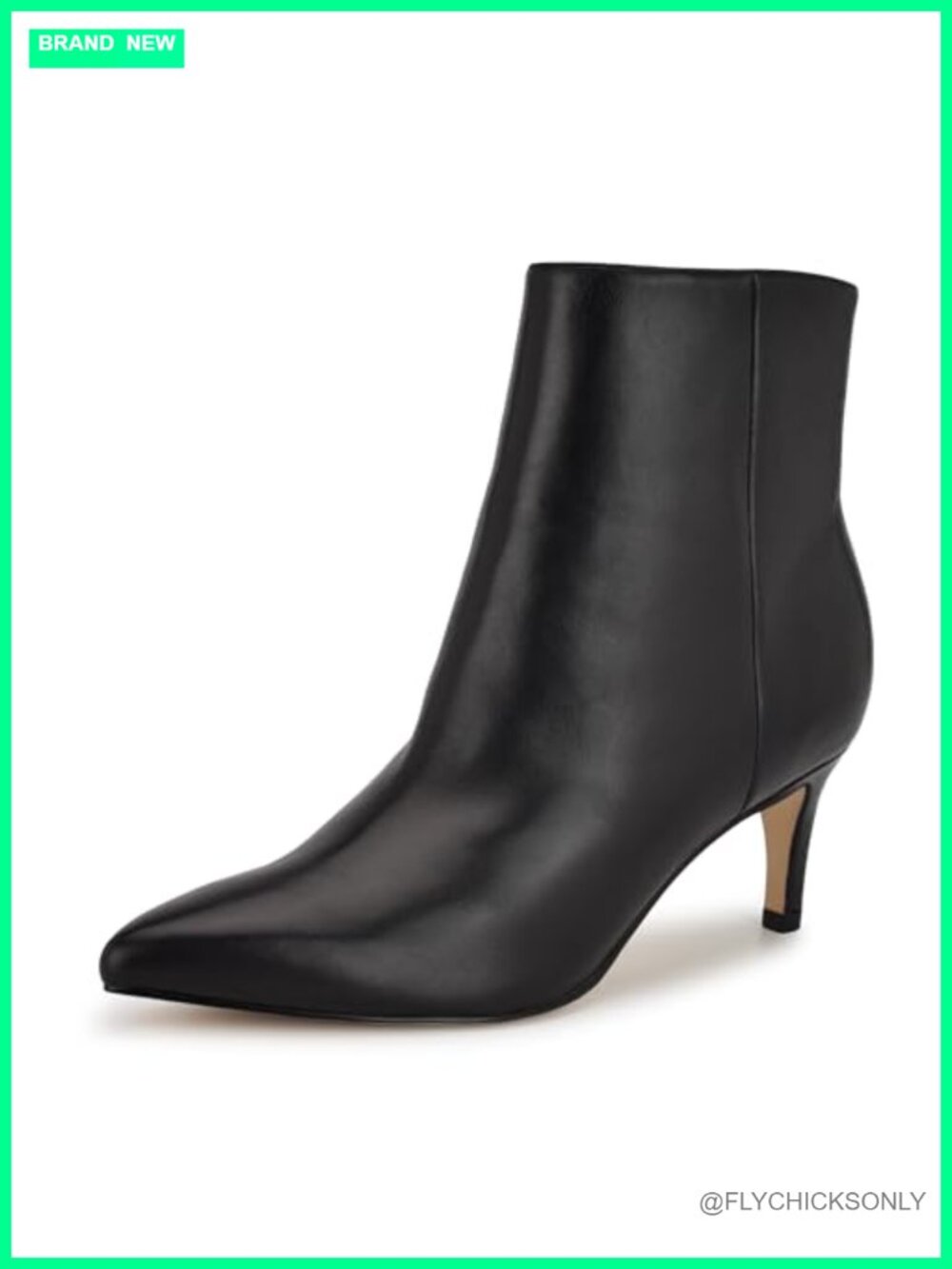 Nine West Sheeba Pointy Toe Stiletto Heel Leather Dress Booties
